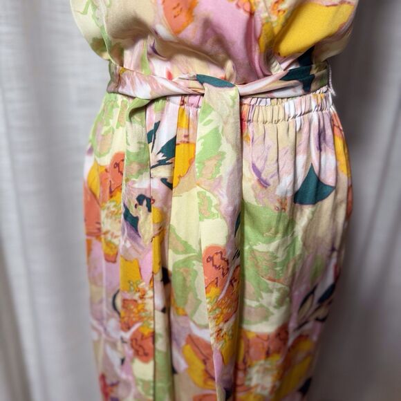 Bar III Women's Spring Floral Sleeveless‎ Self-Tie Jumpsuit Sz XS Wedding Guest - Picture 14 of 16